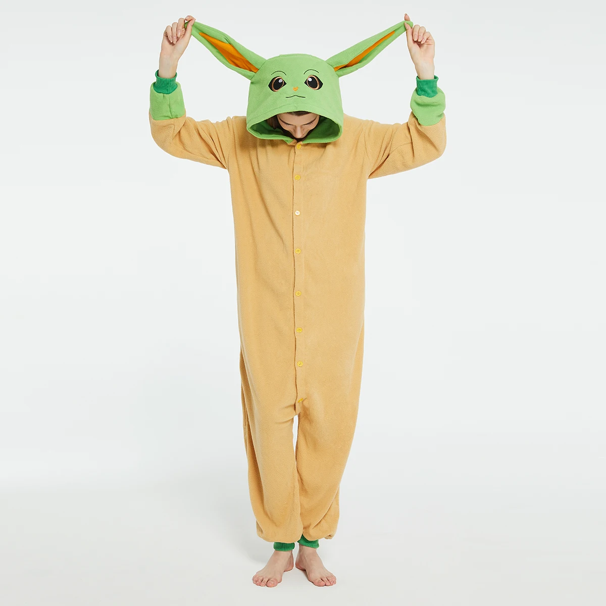 Romper Onesie Baby - Yetişkinler Yoda Bebek Grogu Onesies Cadılar
