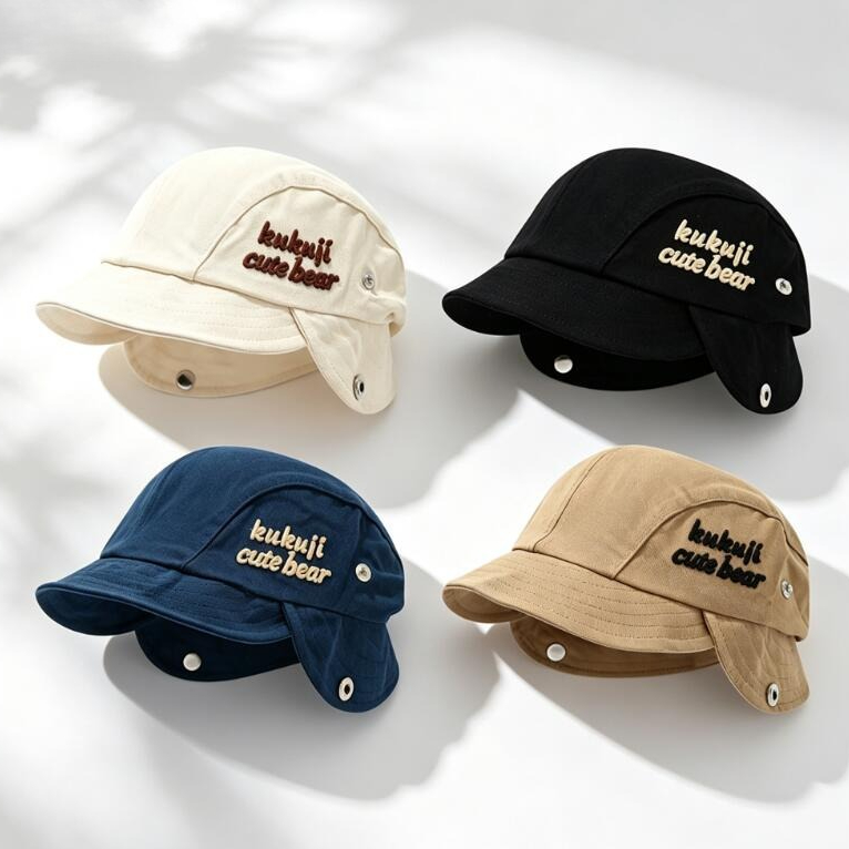 Baby Hat Beanie - 2026 sonbahar bebek kış kulaklığı şapka