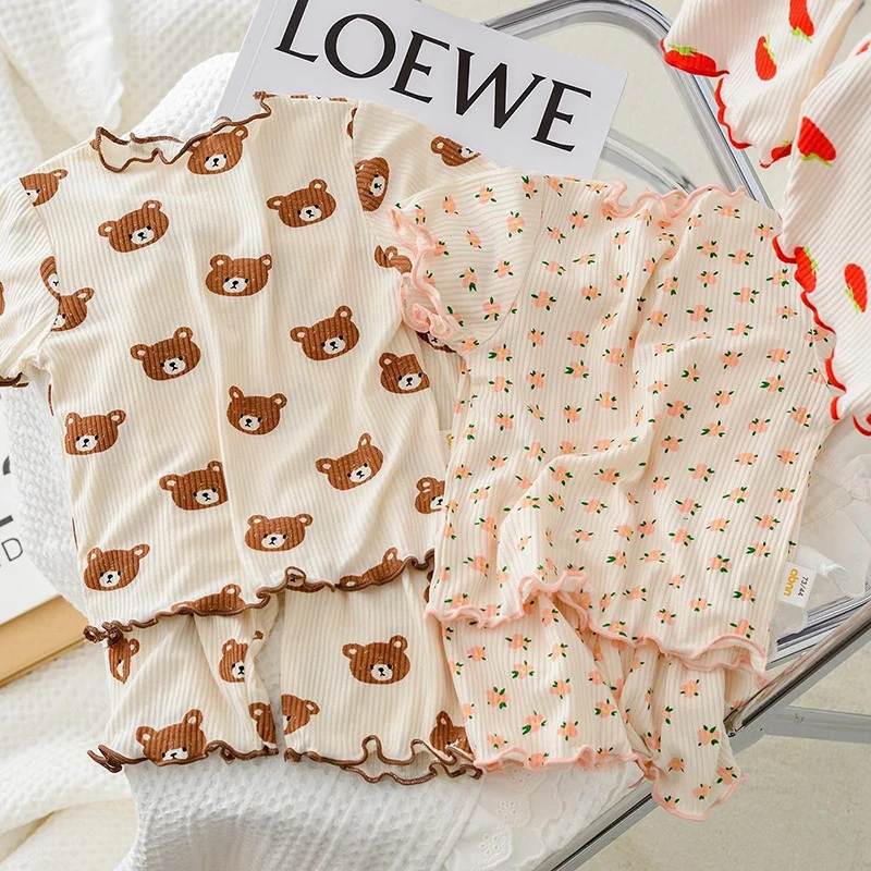 Baby Clothing Bundles - 2026 Yaz pamuklu karikatür rahat pijama