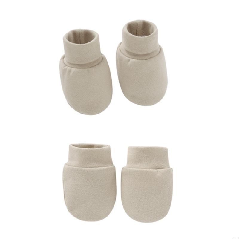 Baby Mittens Scratch - 2 Çift Çizilmez Eldivenler Çorap Seti