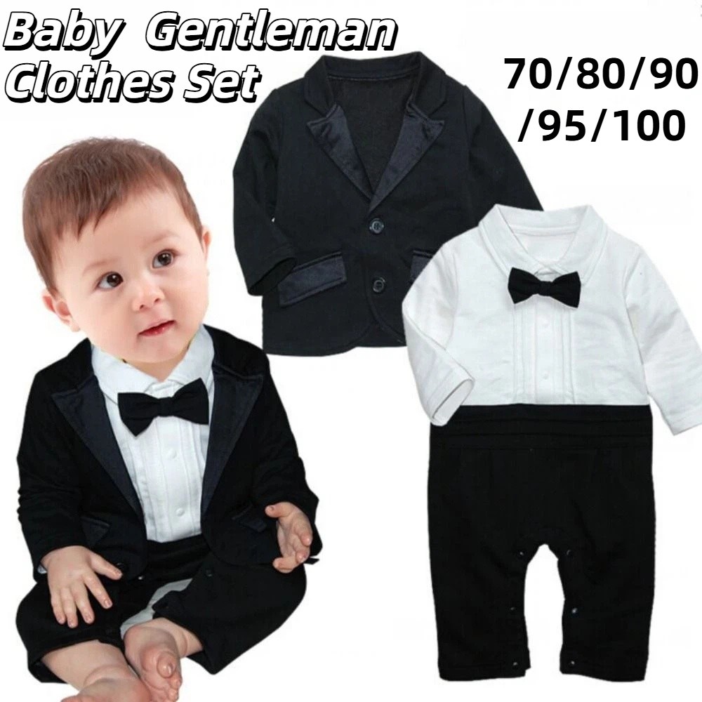 2 adet/takım siyah smokin beye - Baby Clothing Bundles incelemesi ve fiyatı